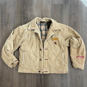 Vintage Timberland Boys Corduroy Plaid Lined Barn Jacket / Chore Coat